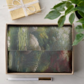 White Swan on Lake Impressionism Decoupage Seidenpapier (Geschenk)