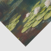 White Swan on Lake Impressionism Decoupage Seidenpapier (Detail)