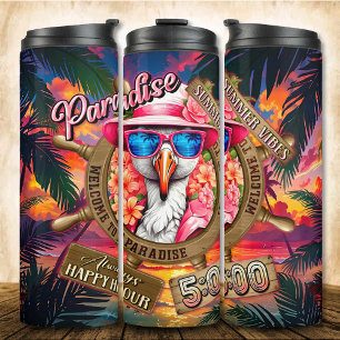 White Swan Paradise Shades immer glücklich Stunde Thermosbecher