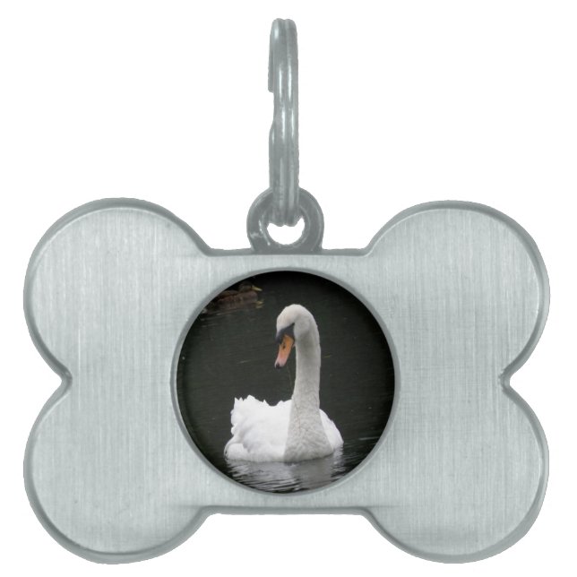 White Swan Pet Tag Tiermarke (Vorderseite)