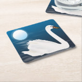WHITE SWAN RECHTECKIGER PAPPUNTERSETZER (angewinkelt)