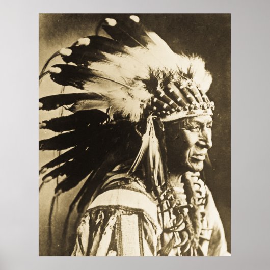 White Swan Sioux Chief Native American Poster (Vorne)
