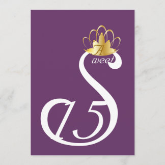 White Swan Sweet Fünfzehn Coronation_ Anpassen Einladung