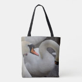 White Swan Tote Bag Tasche (Rückseite)