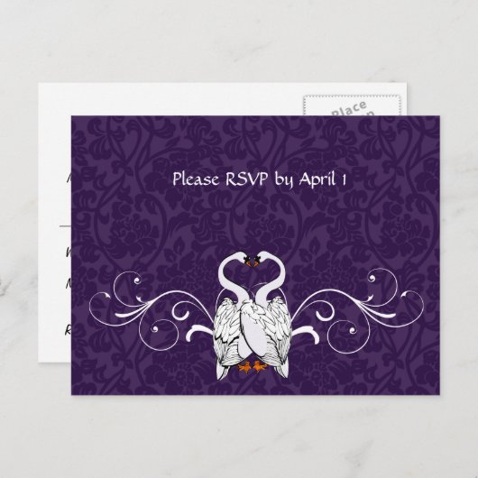 White Swan UAWG Einladungspostkarte (Vorne/Hinten)