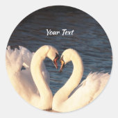 White Swans Classic Round Sticker (Vorderseite)