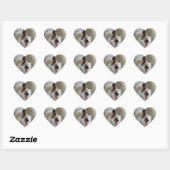 White Swans Heart Sticker (Blatt)