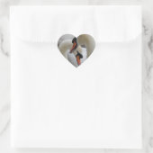 White Swans Heart Sticker (Tasche)
