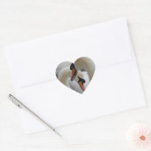 White Swans Heart Sticker (Umschlag)