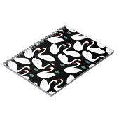 White Swans Lake Nahtloses Tapete Notizblock (Linke Seite)