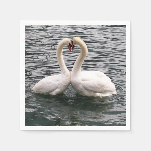 White Swans Napkins Serviette (Vorderseite)
