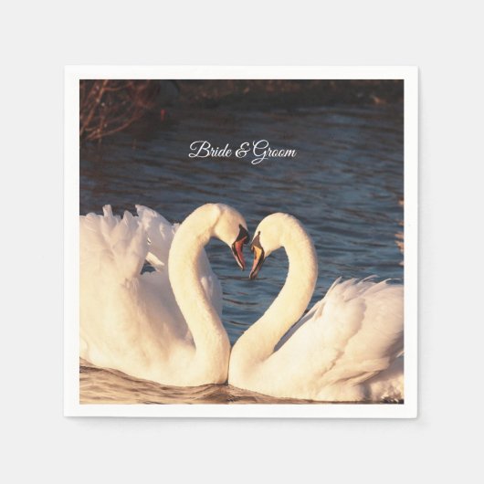 White Swans Napkins Serviette (Vorderseite)