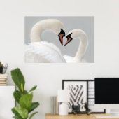 White Swans Poster Print (Heimbüro)