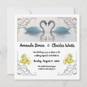 White Swans Save the Date Einladung (Vorderseite)