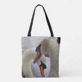White Swans Tote Bag Tasche (Rückseite)