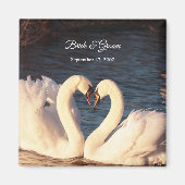 White Swans Wedding Magnet (Vorne)