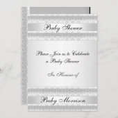 White Sweet Baby Dusche Party Einladung (Vorne/Hinten)