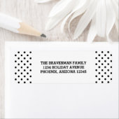 White Sweet Polka Dot Holiday Address Labels (Insitu)