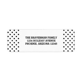 White Sweet Polka Dot Holiday Address Labels