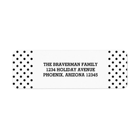 White Sweet Polka Dot Holiday Address Labels (Vorne)