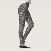 White Swirls on Gray Leggings (Rechts)