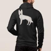 White Swiss Shepherd Berger Blanc Suisse Niedlich  Hoodie (Rückseite)