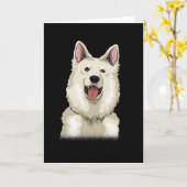 White Swiss Shepherd-Geschenk Karte (Gelbe Blume)