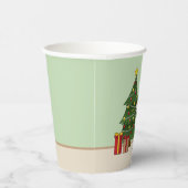 White Swiss Shepherd GSD Dog Grüner Weihnachtsbaum Pappbecher (Rechts)