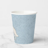 White Swiss Shepherd White GSD Cartoon Dog Blue Pappbecher (Links)