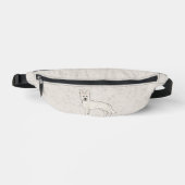White Swiss Shepherd White GSD Niedlich Cartoon Do Bauchtasche (Vorderseite)