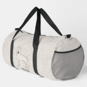 White Swiss Shepherd White GSD Niedlich Cartoon Do Duffle Bag (Rechte Ecke)