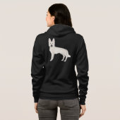 White Swiss Shepherd White GSD Niedlich Cartoon Do Hoodie (Schwarz voll)