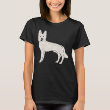 White Swiss Shepherd White GSD Niedlich Cartoon Do