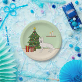 White Swiss Shepherd White GSD Weihnachtsbaum Pappteller (Party)