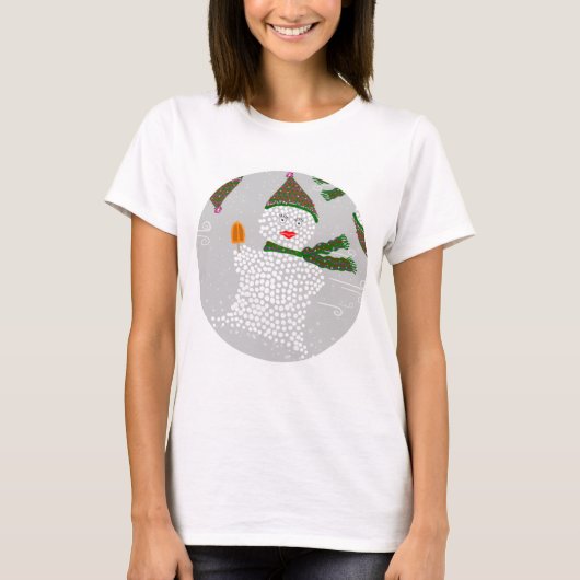 White T-Shirt Jimette Design I want ice cream (Vorderseite)