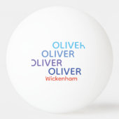 White Table Tennis Ball Moderne Typografie Tischtennisball (Vorderseite)