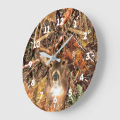 White Tail Deer Head Energy Spirited Große Wanduhr (Winkel)