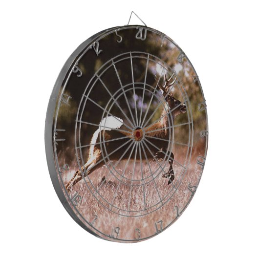 White-Tail Deer Running Dartscheibe (Vorderseite Links)