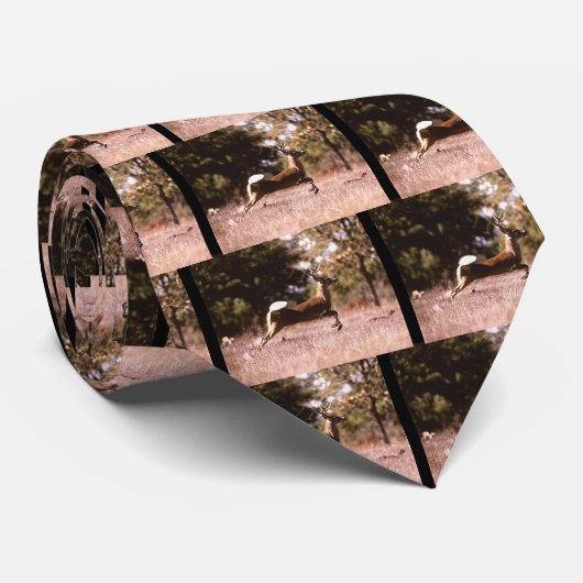 White-Tail Deer Running Krawatte (Gerollt)