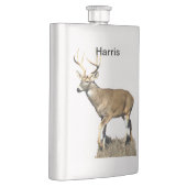 White Tails Deer Buck Flachmann (Rechts)