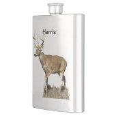 White Tails Deer Buck Flachmann (Links)