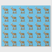 White Tails Deer Buck Geschenkpapier (Flach)