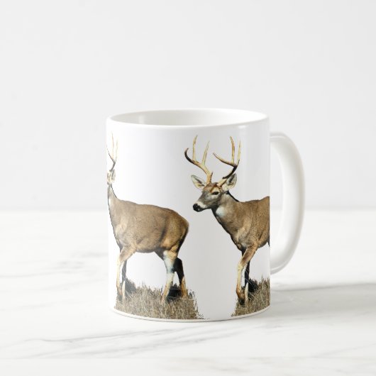 White Tails Deer Buck Kaffeetasse (VorderseiteRechts)