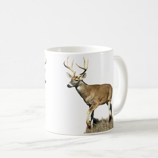 White Tails Deer Buck Kaffeetasse (VorderseiteRechts)