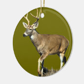 White Tails Deer Buck Keramik Ornament (Links)