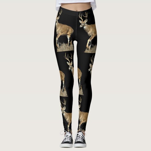 White Tails Deer Buck Leggings (Vorderseite)