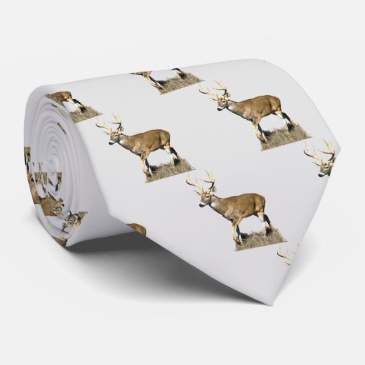 White Tails Deer Buck Neck Tie Krawatte (Gerollt)