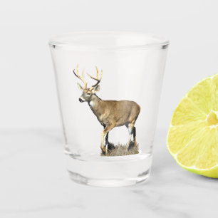 White Tails Deer Buck Schnapsglas