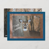 White Tails Deer Happy Birthday Postkarte (Vorne/Hinten)