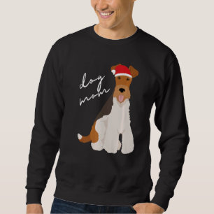 White Tan & Black Fox Terrier Dog Mama Weihnachten Sweatshirt